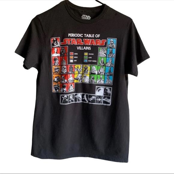 Star Wars Youth Small - Periodic Table of Villains T- Shirt - Picture 1 of 4